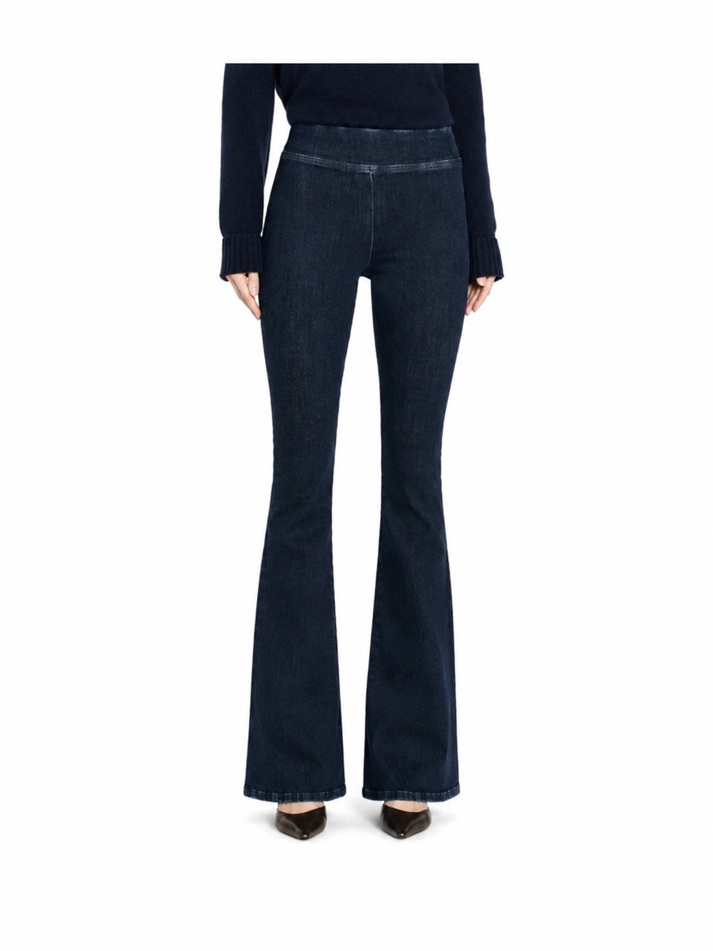 FRAME The Jetset High Rise Flare Pull On Jeans • Size 29/2 • Indigo NWT Sold Out - Picture 2 of 5